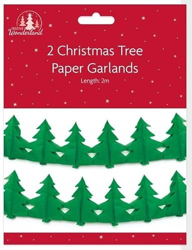 Weihnachtsbaum-Banner, Wimpelkette, Party-Dekoration, hängende Weihnachtsdekoration, Girlanden, 2 m