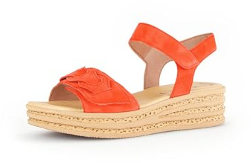 Gabor Damen Plateausandalen, Frauen Sandalen,Best Fitting,Strandschuhe,Plateausandaletten,Dicke Sohle,bequem,Sommerschuhe,Pumpkin,41 EU / 7.5 UK
