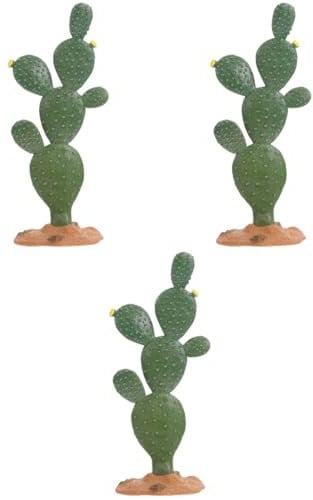 Abaodam 3pièces Cactus Artificiel Simili Décoration De Bureau Maison Ornement De Table Plante De Désert pour Créer Une Atmosphère Chaleureuse Et Romantique