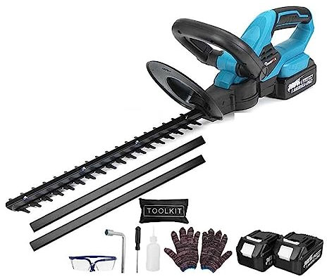 VCHICS Cisaille à Gazon portative de Taille-haie, 1400W 388VF Taille-haie sans Fil for Batterie 18V Taille-haie électrique sécateur Coupe Gazon Outils de Jardin Léger et Facile à Utiliser