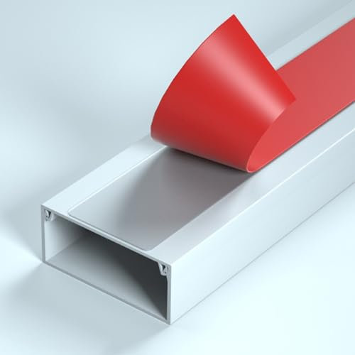 Kabelkanal Kabelabdeckung Laufbahn Weiß - Selbstklebend, 1m Tv Kabelverhinderer Rechteckig Für Wand Decke Ecke Boden Verlängerung Cord Concealer, PVC Lackierbare Kabelabdeckungen ( Color : W 3X1.5CM ,