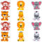WEWAYSMILE 12pcs Silicone Beads Kit, Animal Silicone Beads for Crafting, Tiger Lion Zebra Monkey Elephant Giraffe for Pens Lanyard Keychain Making Supplies (Zoo)