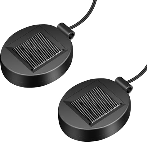 HELESIN Ersatz Solarmodul für Gartenleuchten 2 Stück,2 Licht Modi Solarleuchten Ersatzteile, 600 mAh Ersatz Solarmodul, Led Solarmodul Ersatzteile für Außengarten Terrasse Hof Weg Party Dekoration