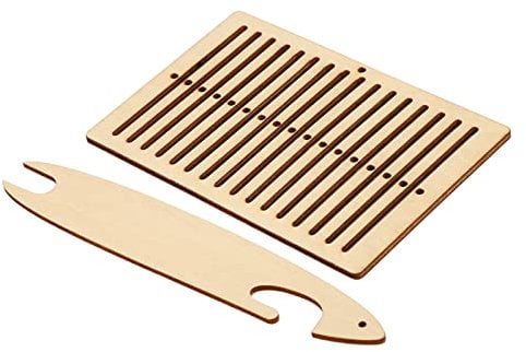 Vvikizy Lot de 2 métiers à tisser en bois métier à tisser adulte navette de tissage Weven voor kinderen