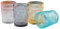 TRESV Set de 4 Vasos de Cristal Agua y Bebidas Alcohólicas, Set de 4 Vasos colores de 270ml,Aptos para lavavajillas