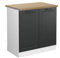 Vicco Spülenunterschrank R-Line, Anthrazit Landhaus/Weiß, 80 cm, AP Eiche
