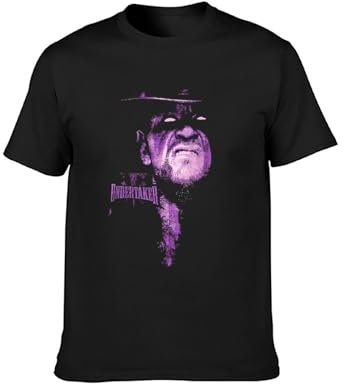 SHUOCAI The Undertaker Deadman Merchandise Wrestling T-Shirt Black L