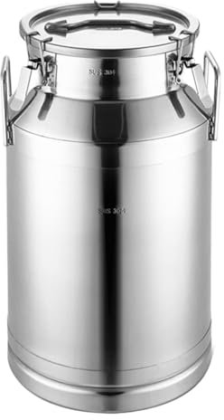 Lattina di latte in acciaio inox Bidone Del Latte In Acciaio Inossidabile 304 Con Coperchio Sigillato, Maniglia Per Il Trasporto, Secchio Per Vino Resistente, Secchio Per Il Latte Secchio per il latte