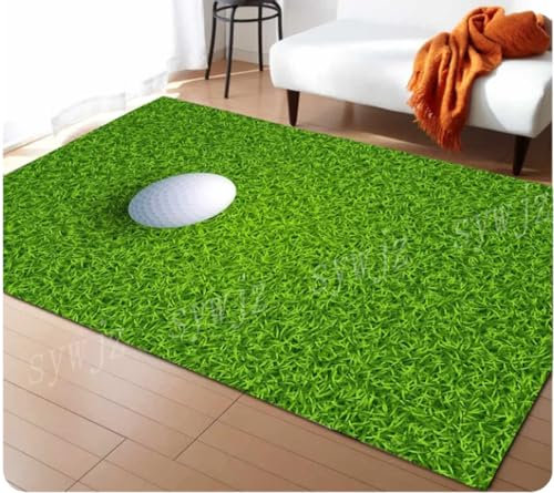 YANGECHEN Wet Grass Carpet Green Area Rug Living Room Floor Mat Bedroom Bedside Bay Window Sofa Rug Home Washroom Floor Mat 160X230Cm