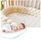 frstrery Bettschlange Baby, 4-Lagen Bettschlange Geflochten Nestchenschlange Superweich Knotenkissen, Bettumrandung Kantenschutz, Handmade Geflochtenes Seitenschläferkissen