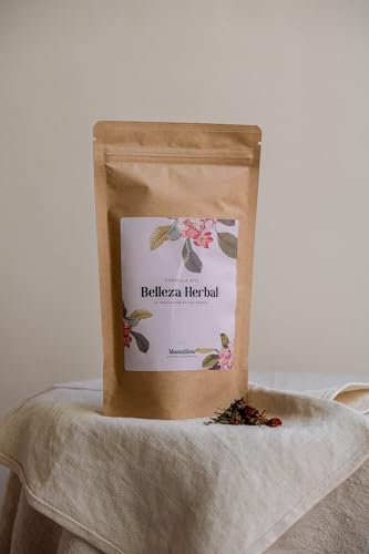 Infusión Belleza Herbal. Con rosa mosqueta, açai, vid roja, centella asiática, bayas de goji y pétalos de rosa. 100% Antixidante. Para potenciar la belleza de tu piel. 100g (40 tazas). MAMA SLOW ®.