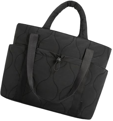 GADAW Gesteppte Schultertasche, große Geldbörse, Handtasche für Freizeit, Arbeit, Reisen, unverzichtbare Puffer-Handtasche mit Reißverschlüssen für Damen
