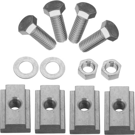 PartyKindom 4 Sätze Anhängerschienenmuttern Dachträger-t-bolzen-zurrgurte T-Slot-Rack-zubehör Zubehör Für Dachträger Mit T-Schlitz T- Aus Edelstahl T Nutenstein Rostfreier Stahl Silver