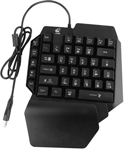Hemobllo Teclado Mecanico para Zurdos Teclado Mecánico Gaming Retroiluminado Mixto Ligero Portátil