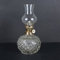 Innenöl Lantern Vintageöl Lantern Verstellbare Kerosin -Brennlaterne mit transparenten Glaslampenschirm für Esstisch -Schreibtisch geeignet