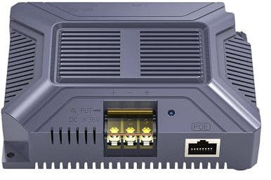 Adaptador de múltiples puertos de 12 V, 200 W, 3 A, fuente de alimentación para antenas de satélite, velocidad Gigabit, voltajes amplios que van de 9 a 36 V, resistente a la intemperie