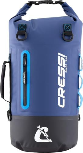 CRESSI seit 1946 - Ocelot Dry Bag - wasserdichte Unisex-Tasche für Strand, Boot und Wassersport, Erhältlich in Klein, Mittel und Groß, Blau/Hellblau 20 L