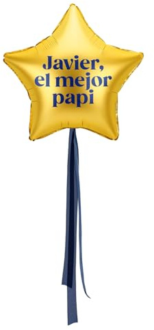 OH YEAH Personalisierbarer XL-Stern zum Vatertag – personalisierter Name – 91 cm – Helium-geeignet – personalisierter Ballon, originelles und elegantes Detail, besondere Aufmerksamkeit – wählen Sie