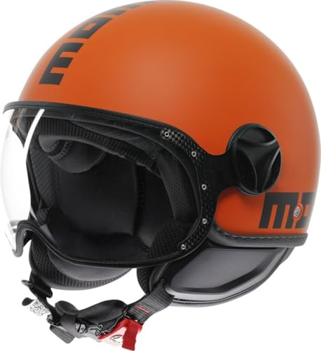 MOMO DESIGN CASCO JET FGTR CLASSIC 018 MONO MATT ORANGE/BLACK S