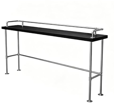 KIBONCY Modernes Tisch- und Stuhlset aus Eisen, Elegante Esszimmermöbel mit Metallrahmen, stilvolle Inneneinrichtung(230cm)