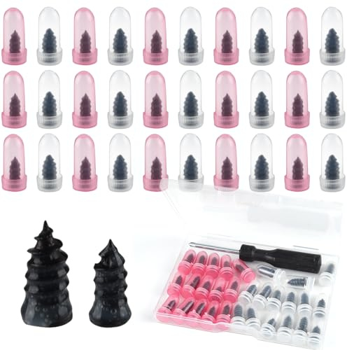 NEBURORA Kit di Riparazione Pneumatici da 30 Pezzi con Chiodi a Spirale in Gomma e cacciavite per Auto, Moto, Camion e trattori, per la Riparazione di forature