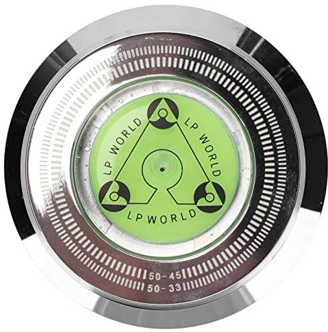 GOWENIC Record Weight Stablizer Aluminum Turntable Disc Clamp with Bubble Level for Record Players 50Hz, Durable and Sound Enhancement (Silver)