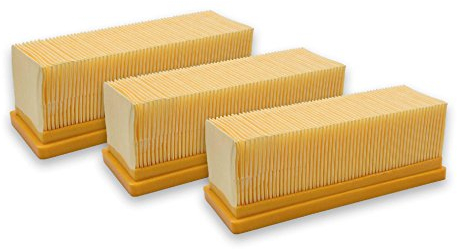 vhbw 3x Flachfaltenfilter Ersatz für Kärcher 6.414-498.0 für Staubsauger - Filterelement