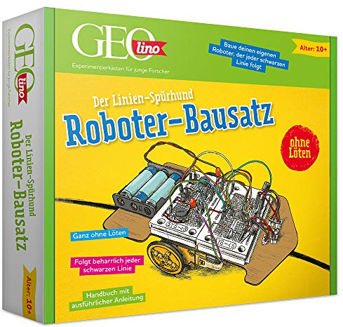 Franzis-67076 GEOlino Kit de Robot: El Perro Rastreador De Líneas, Multicolor (67076)