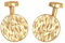 Kuzzoi Manschettenknöpfe für Herren Coin Design im gehämmerten Look, 925 Sterling Silber vergoldet, Cufflinks für das Hemd, Stilvolles Männer Geschenk für Hochzeit und Geburtstag