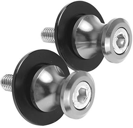 GIDIBII 2tlg M8*1,25 Alu Schwingenschutz Schwingenadapter Ständer Bobbins Spool Racingadapter Ständeraufnahme 8mm Kompatibel mit S1000RR Honda Kawasaki Suzuki (Grau)