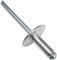 AERZETIX - Set di 100 rivetti ciechi Ø4.8x12mm con testa larga 16mm - DIN 7337 C - rivetto pop a rottura stelo - in alluminio/acciaio - C48270