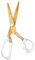 Hemline Goldfarbene Schneiderschere, Acrylgriff, 20 cm, gebürstetes Gold