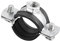 sourcing map Collier de Serrage Tuyau Pince Clip Serre Joint Réglable Tuyau Collet Serrage 25mm Paroi Plafond Montage Fer Tuyau Sangle Support 5Pcs
