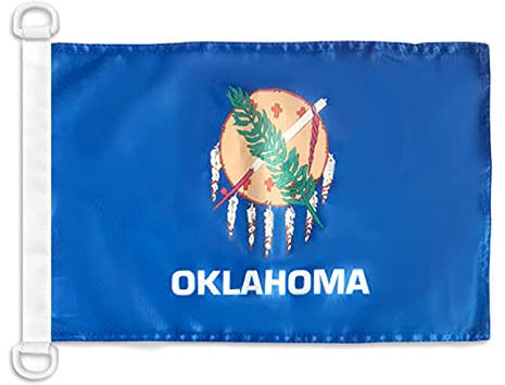 AZ FLAG Oklahoma Nautical Flag 18'' x 12'', US state of Oklahoma flags 30 x 45 cm, Banner 12x18 in for boat