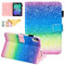 Uliking Case for New Apple iPad mini 6 2021 Released 8.3 inch Tablet, Slim PU Leather Folio Stand Smart Cover Auto Sleep Wake Shockproof Child Proof Cover for iPad Mini 6th Gen, Rainbow