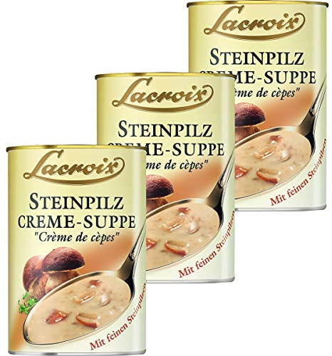 Lacroix Steinpilz Creme Suppe aromatisch lecker cremig 400ml 3er Pack
