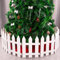 VINFUTUR 12 Pz Recinzione Albero di Natale Mini Recinzioni Decorative Natale 25x30 cm Recinzione per Giardino in Plastica Decorazioni Natalizie Fai da Te