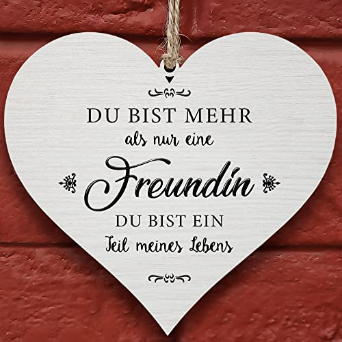 Glitzkind Holzschild Geschenk für Freundin zum Geburtstag | Geburtstagsgeschenk beste Freundin | Abschiedsgeschenk Kleinigkeit Best Friends | Geschenkideen beste Freundin | Freundschaftsgeschenk BFF