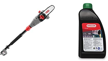 OREGON PS750 - Élagueuse sur Perche Télescopique 230V, Électrique et Filaire, Longue Portée & Huile pour Chaîne de Tronçonneuse Biologique, Lubrifiant Biodégradable (Bidon de 1 L)