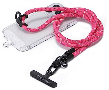 project-cb Phone Lanyard×1,Phone Tether Tab×2, Crossbody Cell Phone Lanyard,Rope Lanyard,Universal Adjustable Phone Strap(Magenta)
