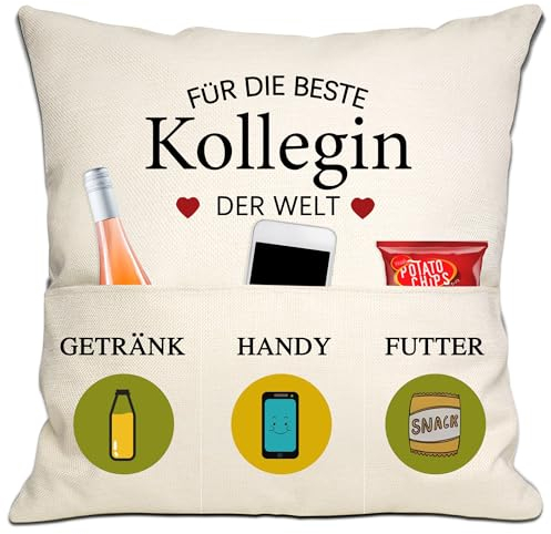 Bommex Kollegin Geschenk: Kissenbezüge mit Taschen für Geburtstage & Abschiede