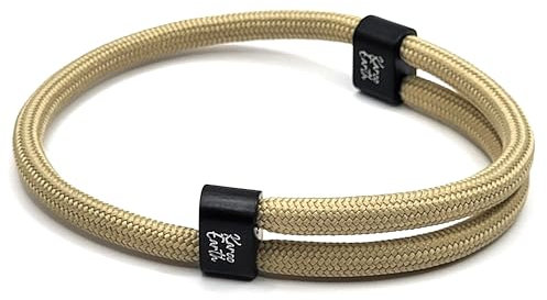 KAROO EARTH JEWELLERY Unisex Adjustable Rope Bracelet - Durable Waterproof Surfer Fashion Bracelet for Men - Handmade Paracord Bracelets - Survival Adjustable Bracelet - Bracelets for men and Women
