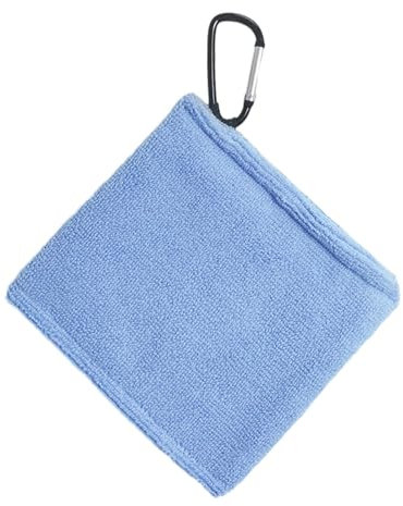 Golfball Handtuch mit Clip, Golfball Reiniger, 14 X 14 cm, Kleines Golfball Reinigungstuch, Golf Zubehör, Helles Lila