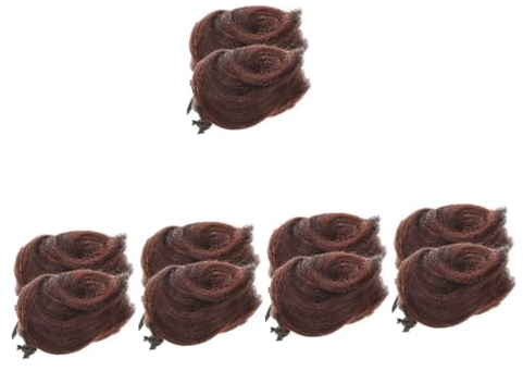 minkissy 5 Set Di Accessori Per Da Donna Finti Chignon Coda Di Cavallo Copricapo Da Sposa 2 Pezzi * 5