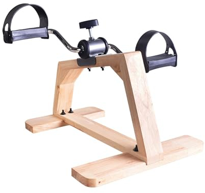 Heimtrainer Fahrrad-Peddler-Trainingsgerät aus massivem Holz unter dem Schreibtisch, Bein-Arm-Trainings-Peddler-Trainingsgerät for Senioren, Fitness-Trainingsgerät-Peddler for das Rehabilitationstrain