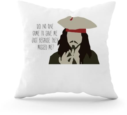 Forsca Jack Sparrow Johnny Depp Dekorativer Kissenbezug mit Füllung für Sofa-Autokissen