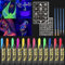 HISUNBEN Fluorescenti Matite Trucco per Viso e Corpo, 12 Colori Lavabile UV Fluorescente Colorato Neon Kit, Pittura Corpo Sicuro e Non Tossico per Feste di Compleanno, Cosplay, Halloween e Natale
