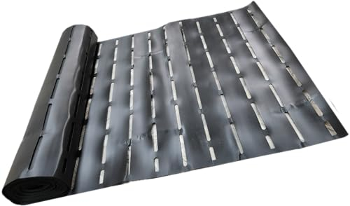 Underlay laminate Flooring Black 2mm Thick For Acoustic Comfort LVT Hard Wood Laminate Flooring Damp Proof Mebrane Vapour Barrier Great Sound & Heat Insulation(Roll Dimension: 10m×1m) (LVT Long Hole)