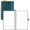 POPRUN Taschenkalender 2025 Klein Ringbuch mit Softcover, ca. A6 (16 x 10,5 cm) - Kalender 2025 Buchkalender Notizbuch (Jan.2025-Dez.2025) mit 100 GSM Papier - Petrolgrün