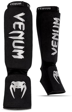 Venum, Kontact Schienbeinschützer, Herren, XL, Schwarz/Silber